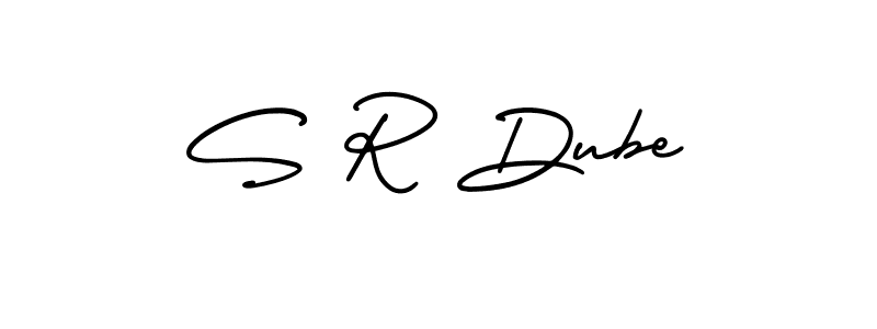 AmerikaSignatureDemo-Regular is a professional signature style that is perfect for those who want to add a touch of class to their signature. It is also a great choice for those who want to make their signature more unique. Get S R Dube name to fancy signature for free. S R Dube signature style 3 images and pictures png