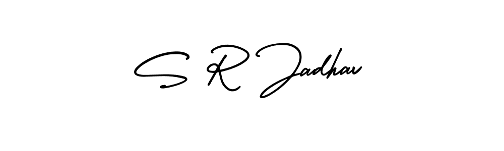 S R Jadhav stylish signature style. Best Handwritten Sign (AmerikaSignatureDemo-Regular) for my name. Handwritten Signature Collection Ideas for my name S R Jadhav. S R Jadhav signature style 3 images and pictures png