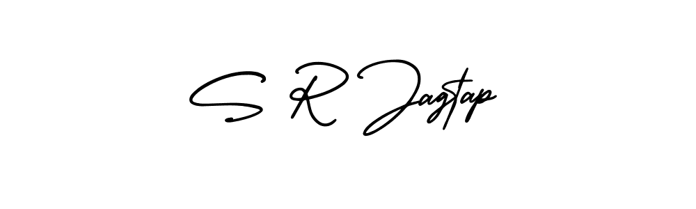 Similarly AmerikaSignatureDemo-Regular is the best handwritten signature design. Signature creator online .You can use it as an online autograph creator for name S R Jagtap. S R Jagtap signature style 3 images and pictures png