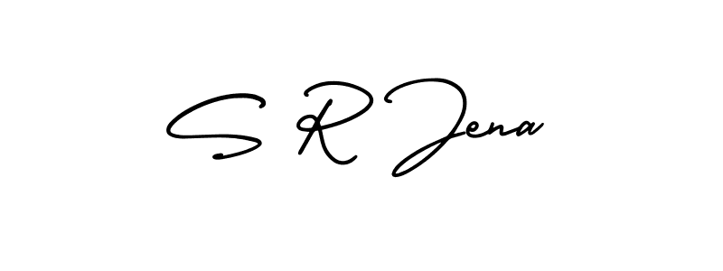 How to Draw S R Jena signature style? AmerikaSignatureDemo-Regular is a latest design signature styles for name S R Jena. S R Jena signature style 3 images and pictures png