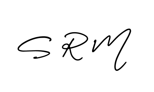 Use a signature maker to create a handwritten signature online. With this signature software, you can design (AmerikaSignatureDemo-Regular) your own signature for name S R M. S R M signature style 3 images and pictures png