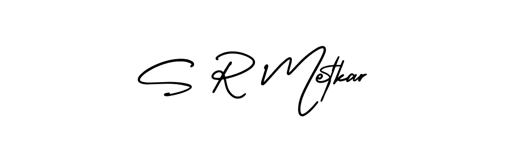 if you are searching for the best signature style for your name S R Metkar. so please give up your signature search. here we have designed multiple signature styles  using AmerikaSignatureDemo-Regular. S R Metkar signature style 3 images and pictures png