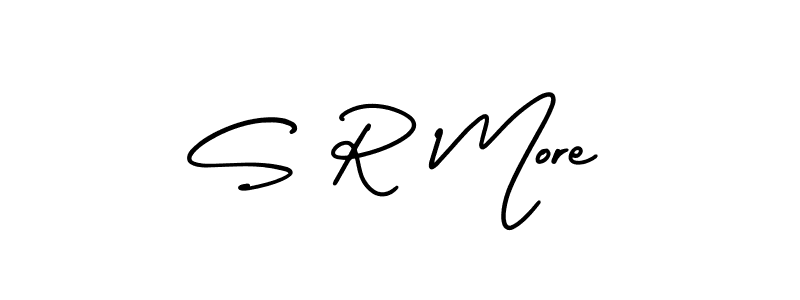 Design your own signature with our free online signature maker. With this signature software, you can create a handwritten (AmerikaSignatureDemo-Regular) signature for name S R More. S R More signature style 3 images and pictures png
