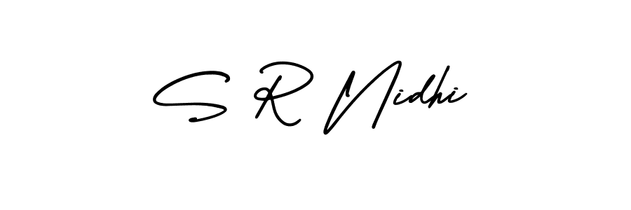 Also we have S R Nidhi name is the best signature style. Create professional handwritten signature collection using AmerikaSignatureDemo-Regular autograph style. S R Nidhi signature style 3 images and pictures png