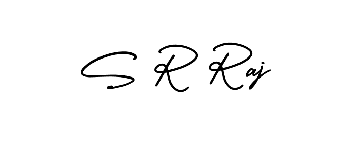 Also You can easily find your signature by using the search form. We will create S R Raj name handwritten signature images for you free of cost using AmerikaSignatureDemo-Regular sign style. S R Raj signature style 3 images and pictures png