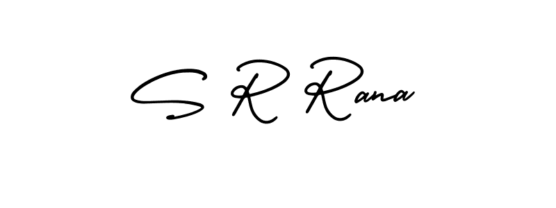 Use a signature maker to create a handwritten signature online. With this signature software, you can design (AmerikaSignatureDemo-Regular) your own signature for name S R Rana. S R Rana signature style 3 images and pictures png