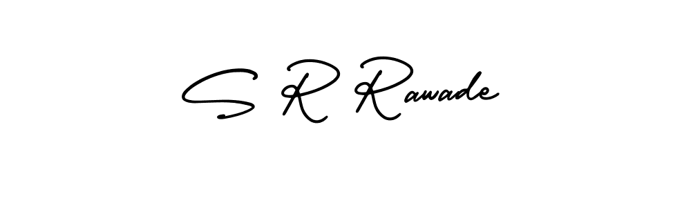 Similarly AmerikaSignatureDemo-Regular is the best handwritten signature design. Signature creator online .You can use it as an online autograph creator for name S R Rawade. S R Rawade signature style 3 images and pictures png