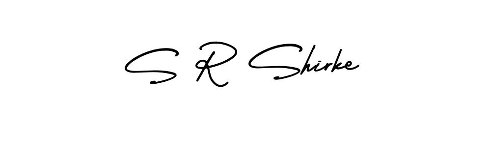 Use a signature maker to create a handwritten signature online. With this signature software, you can design (AmerikaSignatureDemo-Regular) your own signature for name S R Shirke. S R Shirke signature style 3 images and pictures png