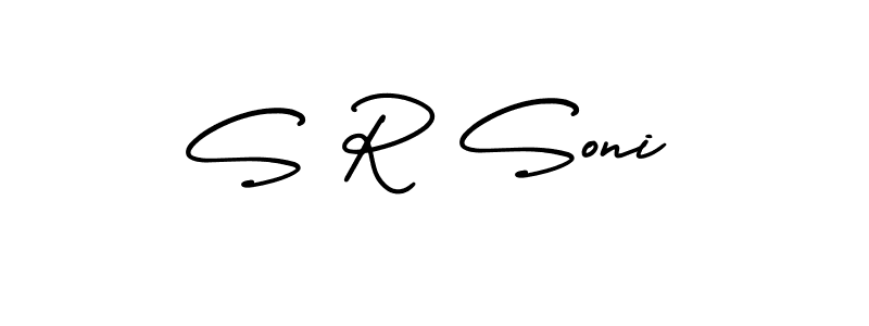 AmerikaSignatureDemo-Regular is a professional signature style that is perfect for those who want to add a touch of class to their signature. It is also a great choice for those who want to make their signature more unique. Get S R Soni name to fancy signature for free. S R Soni signature style 3 images and pictures png