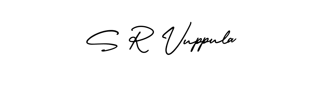 Design your own signature with our free online signature maker. With this signature software, you can create a handwritten (AmerikaSignatureDemo-Regular) signature for name S R Vuppula. S R Vuppula signature style 3 images and pictures png