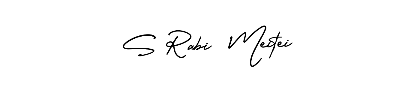 Make a short S Rabi  Meitei signature style. Manage your documents anywhere anytime using AmerikaSignatureDemo-Regular. Create and add eSignatures, submit forms, share and send files easily. S Rabi  Meitei signature style 3 images and pictures png