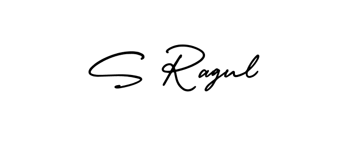 AmerikaSignatureDemo-Regular is a professional signature style that is perfect for those who want to add a touch of class to their signature. It is also a great choice for those who want to make their signature more unique. Get S Ragul name to fancy signature for free. S Ragul signature style 3 images and pictures png