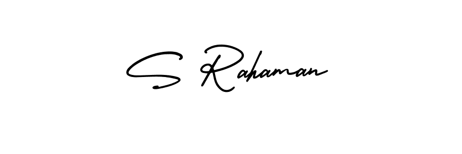 Create a beautiful signature design for name S Rahaman. With this signature (AmerikaSignatureDemo-Regular) fonts, you can make a handwritten signature for free. S Rahaman signature style 3 images and pictures png