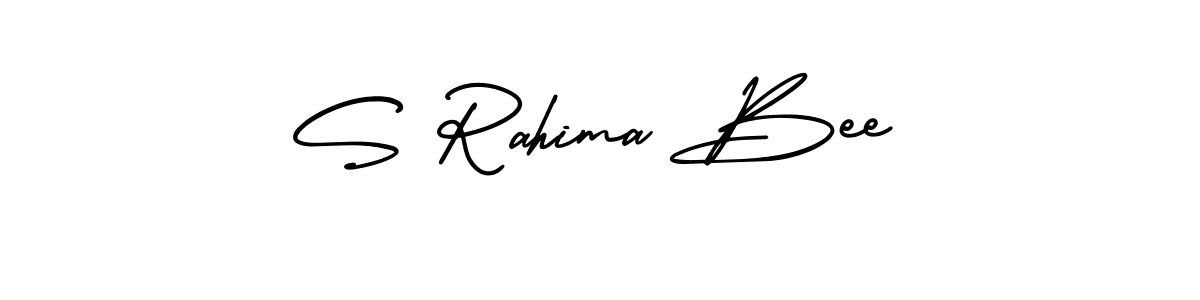 The best way (AmerikaSignatureDemo-Regular) to make a short signature is to pick only two or three words in your name. The name S Rahima Bee include a total of six letters. For converting this name. S Rahima Bee signature style 3 images and pictures png