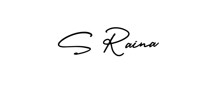 How to Draw S Raina signature style? AmerikaSignatureDemo-Regular is a latest design signature styles for name S Raina. S Raina signature style 3 images and pictures png