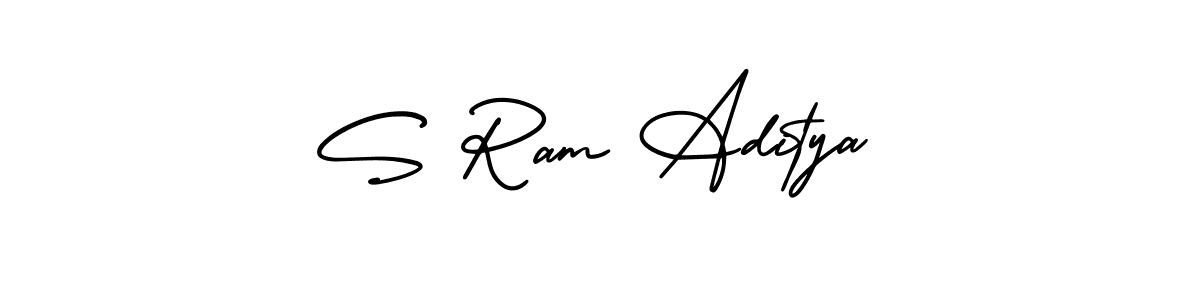 Design your own signature with our free online signature maker. With this signature software, you can create a handwritten (AmerikaSignatureDemo-Regular) signature for name S Ram Aditya. S Ram Aditya signature style 3 images and pictures png