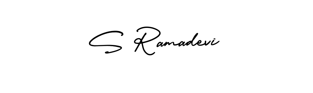 S Ramadevi stylish signature style. Best Handwritten Sign (AmerikaSignatureDemo-Regular) for my name. Handwritten Signature Collection Ideas for my name S Ramadevi. S Ramadevi signature style 3 images and pictures png