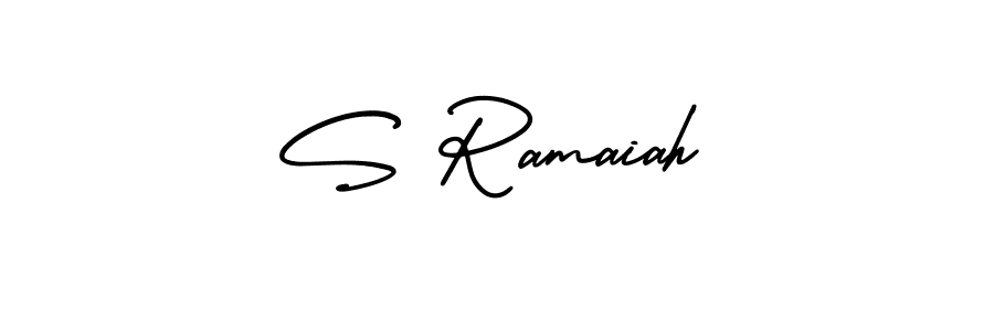 S Ramaiah stylish signature style. Best Handwritten Sign (AmerikaSignatureDemo-Regular) for my name. Handwritten Signature Collection Ideas for my name S Ramaiah. S Ramaiah signature style 3 images and pictures png