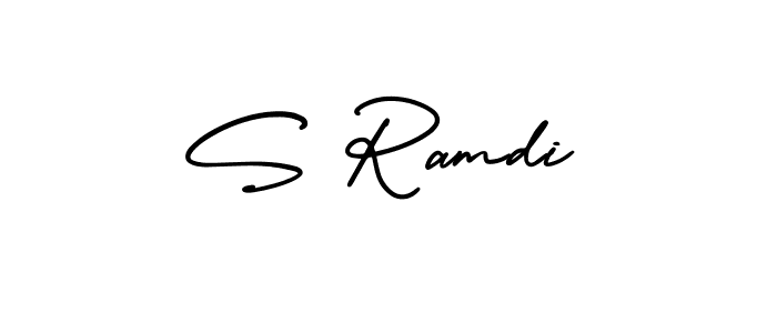 You should practise on your own different ways (AmerikaSignatureDemo-Regular) to write your name (S Ramdi) in signature. don't let someone else do it for you. S Ramdi signature style 3 images and pictures png