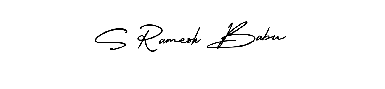 Design your own signature with our free online signature maker. With this signature software, you can create a handwritten (AmerikaSignatureDemo-Regular) signature for name S Ramesh Babu. S Ramesh Babu signature style 3 images and pictures png