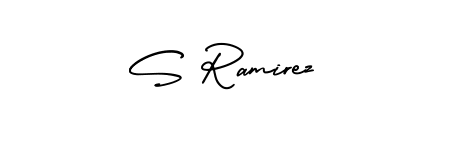 You should practise on your own different ways (AmerikaSignatureDemo-Regular) to write your name (S Ramirez) in signature. don't let someone else do it for you. S Ramirez signature style 3 images and pictures png