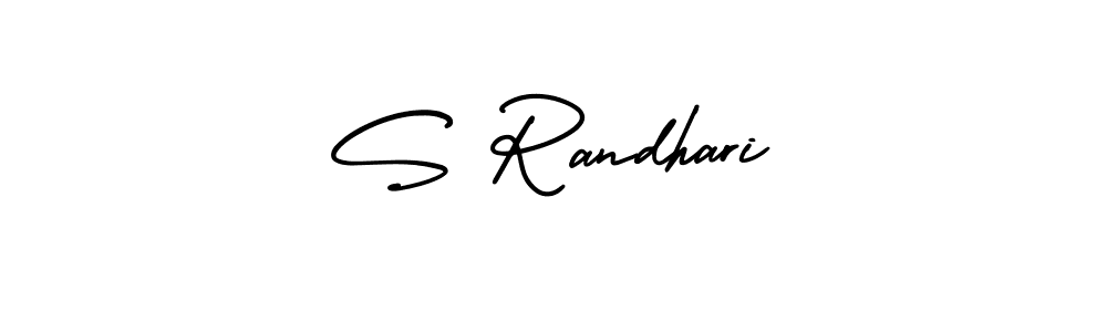 Create a beautiful signature design for name S Randhari. With this signature (AmerikaSignatureDemo-Regular) fonts, you can make a handwritten signature for free. S Randhari signature style 3 images and pictures png