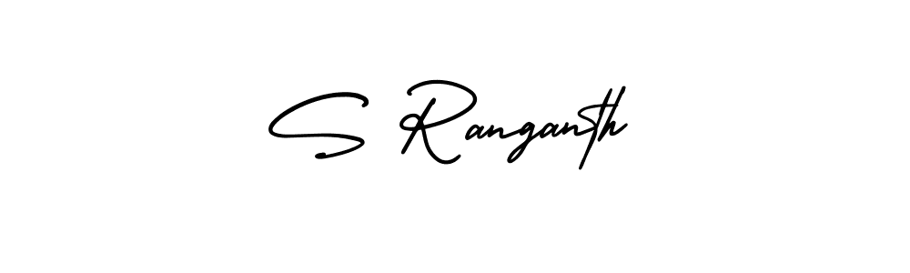 The best way (AmerikaSignatureDemo-Regular) to make a short signature is to pick only two or three words in your name. The name S Ranganth include a total of six letters. For converting this name. S Ranganth signature style 3 images and pictures png