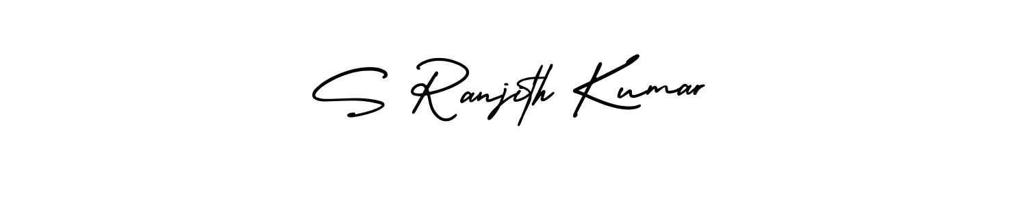 Make a beautiful signature design for name S Ranjith Kumar. With this signature (AmerikaSignatureDemo-Regular) style, you can create a handwritten signature for free. S Ranjith Kumar signature style 3 images and pictures png
