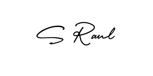 This is the best signature style for the S Raul name. Also you like these signature font (AmerikaSignatureDemo-Regular). Mix name signature. S Raul signature style 3 images and pictures png