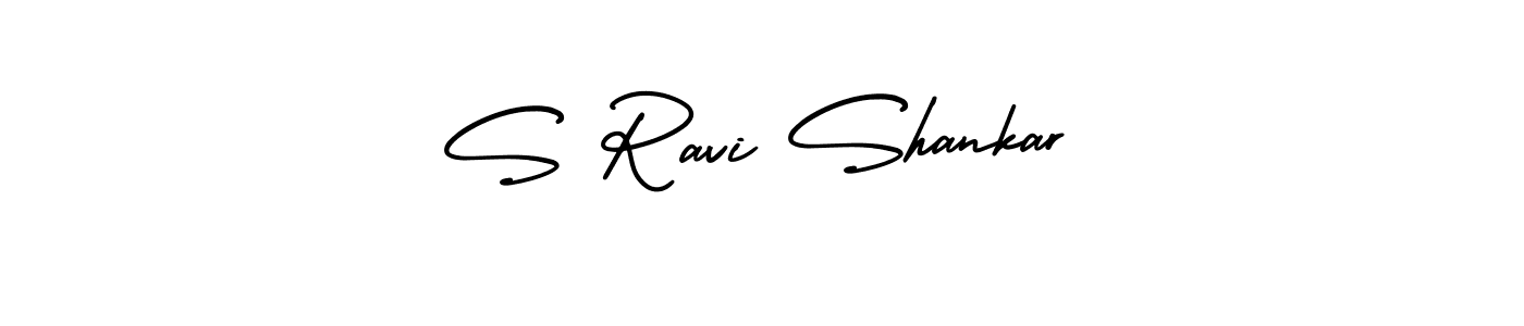 You should practise on your own different ways (AmerikaSignatureDemo-Regular) to write your name (S Ravi Shankar) in signature. don't let someone else do it for you. S Ravi Shankar signature style 3 images and pictures png