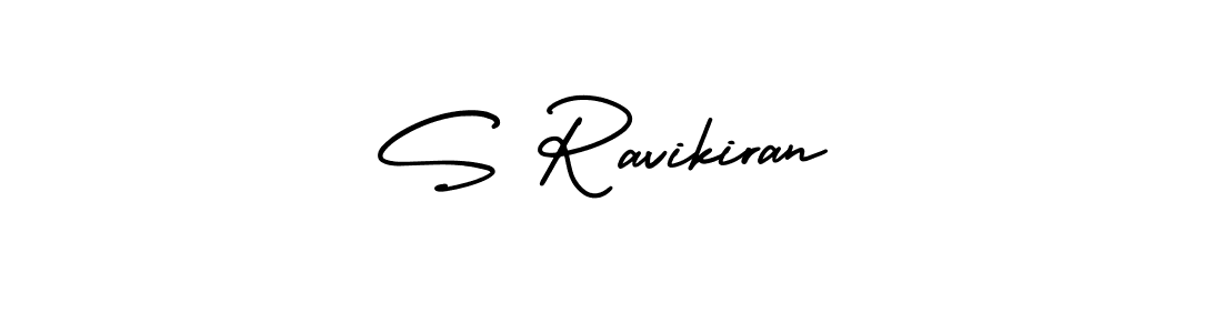 S Ravikiran stylish signature style. Best Handwritten Sign (AmerikaSignatureDemo-Regular) for my name. Handwritten Signature Collection Ideas for my name S Ravikiran. S Ravikiran signature style 3 images and pictures png