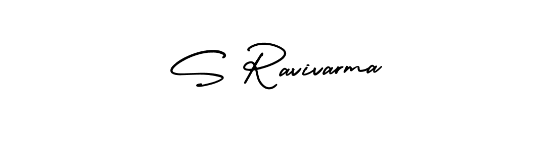 Create a beautiful signature design for name S Ravivarma. With this signature (AmerikaSignatureDemo-Regular) fonts, you can make a handwritten signature for free. S Ravivarma signature style 3 images and pictures png