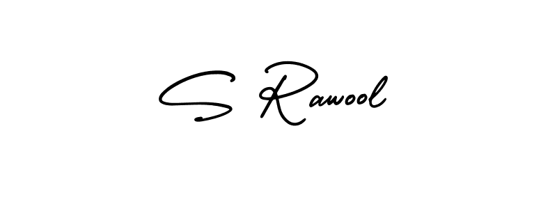 How to make S Rawool name signature. Use AmerikaSignatureDemo-Regular style for creating short signs online. This is the latest handwritten sign. S Rawool signature style 3 images and pictures png
