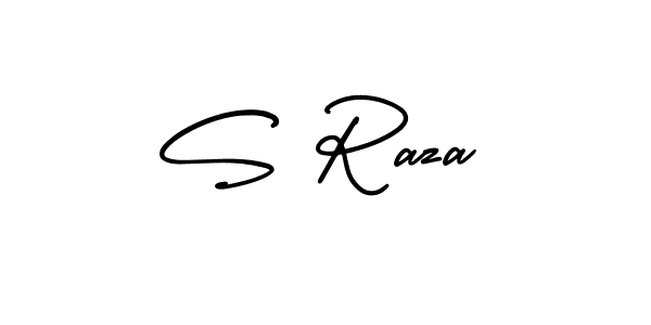 Create a beautiful signature design for name S Raza. With this signature (AmerikaSignatureDemo-Regular) fonts, you can make a handwritten signature for free. S Raza signature style 3 images and pictures png