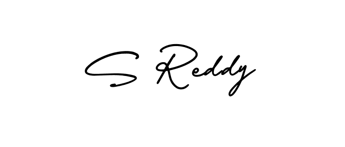 You should practise on your own different ways (AmerikaSignatureDemo-Regular) to write your name (S Reddy) in signature. don't let someone else do it for you. S Reddy signature style 3 images and pictures png