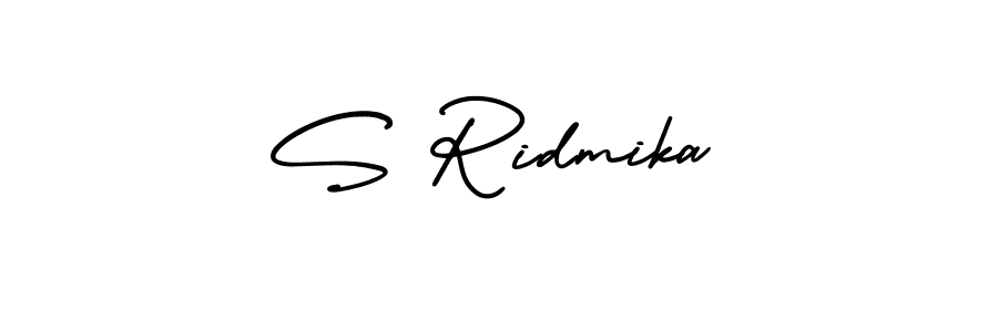 Also You can easily find your signature by using the search form. We will create S Ridmika name handwritten signature images for you free of cost using AmerikaSignatureDemo-Regular sign style. S Ridmika signature style 3 images and pictures png