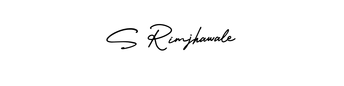 Use a signature maker to create a handwritten signature online. With this signature software, you can design (AmerikaSignatureDemo-Regular) your own signature for name S Rimjhawale. S Rimjhawale signature style 3 images and pictures png