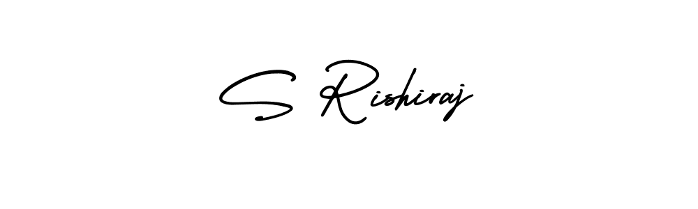 How to make S Rishiraj name signature. Use AmerikaSignatureDemo-Regular style for creating short signs online. This is the latest handwritten sign. S Rishiraj signature style 3 images and pictures png