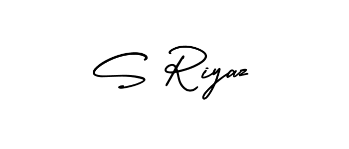 This is the best signature style for the S Riyaz name. Also you like these signature font (AmerikaSignatureDemo-Regular). Mix name signature. S Riyaz signature style 3 images and pictures png