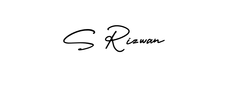 Make a beautiful signature design for name S Rizwan. With this signature (AmerikaSignatureDemo-Regular) style, you can create a handwritten signature for free. S Rizwan signature style 3 images and pictures png