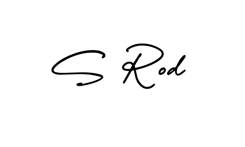 S Rod stylish signature style. Best Handwritten Sign (AmerikaSignatureDemo-Regular) for my name. Handwritten Signature Collection Ideas for my name S Rod. S Rod signature style 3 images and pictures png