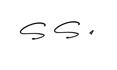 Make a beautiful signature design for name S S 4. Use this online signature maker to create a handwritten signature for free. S S 4 signature style 3 images and pictures png