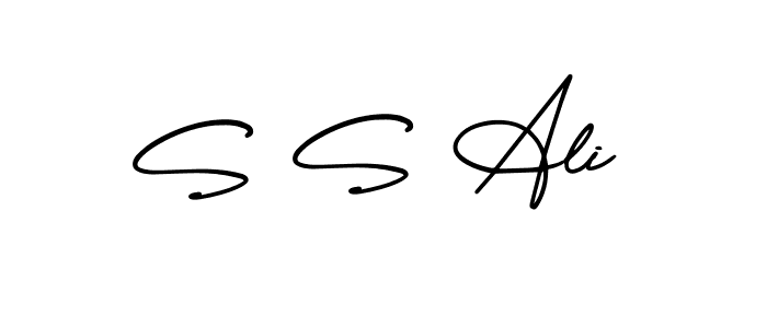 How to make S S Ali signature? AmerikaSignatureDemo-Regular is a professional autograph style. Create handwritten signature for S S Ali name. S S Ali signature style 3 images and pictures png