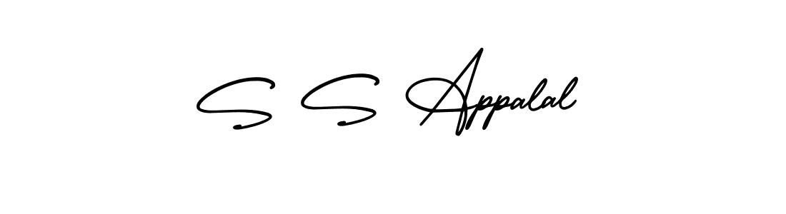 Use a signature maker to create a handwritten signature online. With this signature software, you can design (AmerikaSignatureDemo-Regular) your own signature for name S S Appalal. S S Appalal signature style 3 images and pictures png