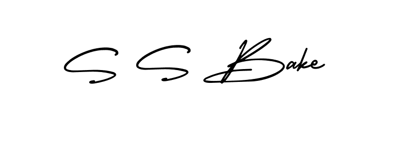 Create a beautiful signature design for name S S Bake. With this signature (AmerikaSignatureDemo-Regular) fonts, you can make a handwritten signature for free. S S Bake signature style 3 images and pictures png