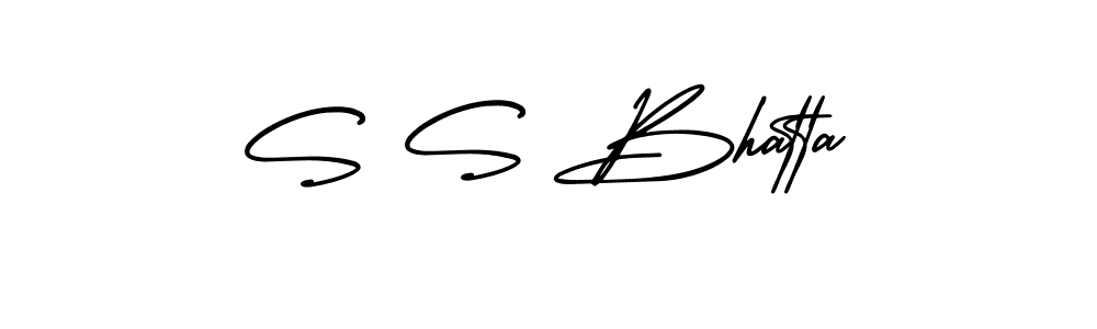 Similarly AmerikaSignatureDemo-Regular is the best handwritten signature design. Signature creator online .You can use it as an online autograph creator for name S S Bhatta. S S Bhatta signature style 3 images and pictures png
