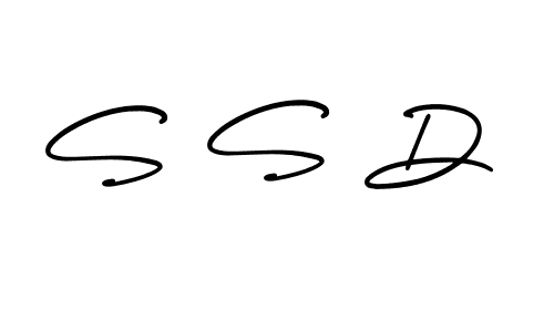 How to make S S D name signature. Use AmerikaSignatureDemo-Regular style for creating short signs online. This is the latest handwritten sign. S S D signature style 3 images and pictures png