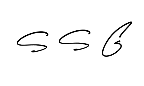You should practise on your own different ways (AmerikaSignatureDemo-Regular) to write your name (S S G) in signature. don't let someone else do it for you. S S G signature style 3 images and pictures png