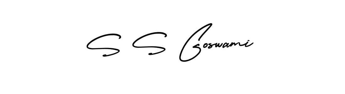Check out images of Autograph of S S Goswami name. Actor S S Goswami Signature Style. AmerikaSignatureDemo-Regular is a professional sign style online. S S Goswami signature style 3 images and pictures png