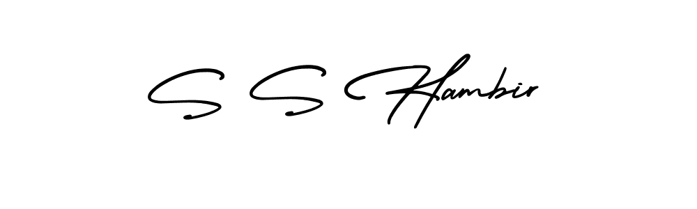 How to make S S Hambir signature? AmerikaSignatureDemo-Regular is a professional autograph style. Create handwritten signature for S S Hambir name. S S Hambir signature style 3 images and pictures png